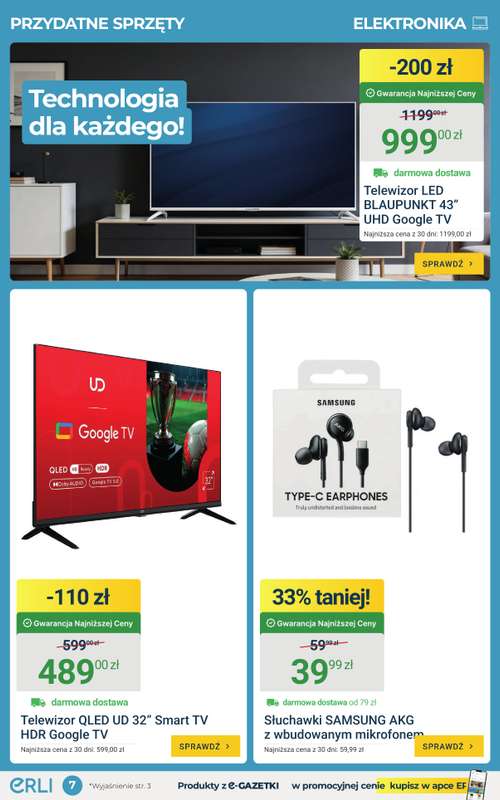 ERLI - gazetka promocyjna Urządź dom do - 33% taniej! od środy 15.04 do niedzieli 19.04 - strona 7