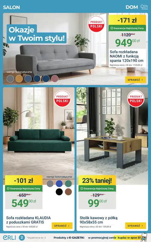 ERLI - gazetka promocyjna Urządź dom do - 33% taniej! od środy 15.04 do niedzieli 19.04 - strona 2