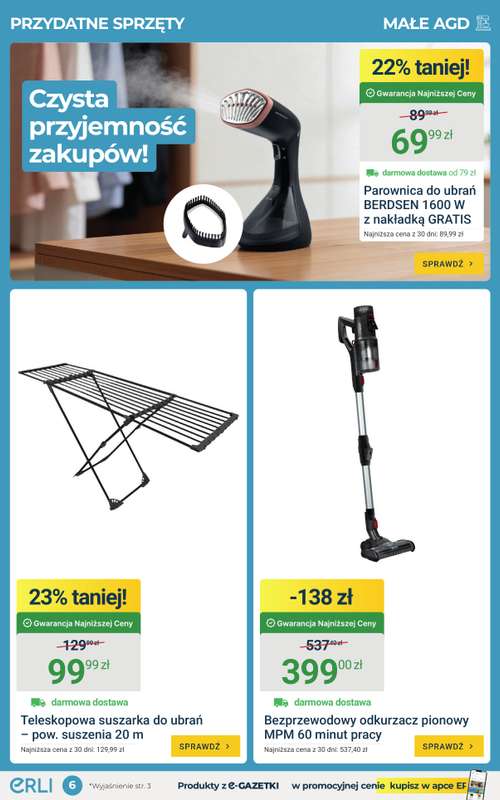 ERLI - gazetka promocyjna Urządź dom do - 33% taniej! od środy 15.04 do niedzieli 19.04 - strona 6