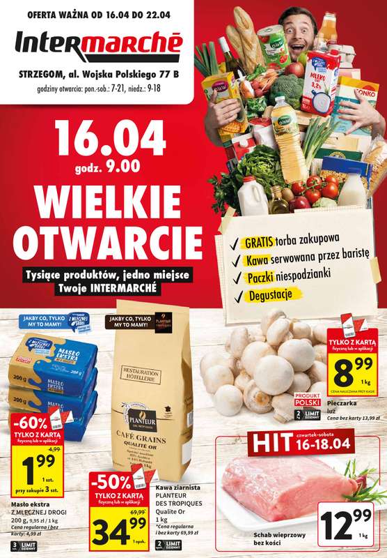 Intermarche - gazetka promocyjna Strzegom - Wielkie otwarcie 16.04.2026 od czwartku 16.04 do środy 22.04