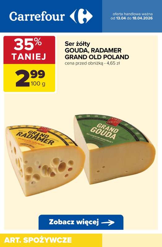 Carrefour - gazetka promocyjna PROMOCJE AŻ DO -44% od poniedziałku 13.04 do soboty 18.04 - strona 4