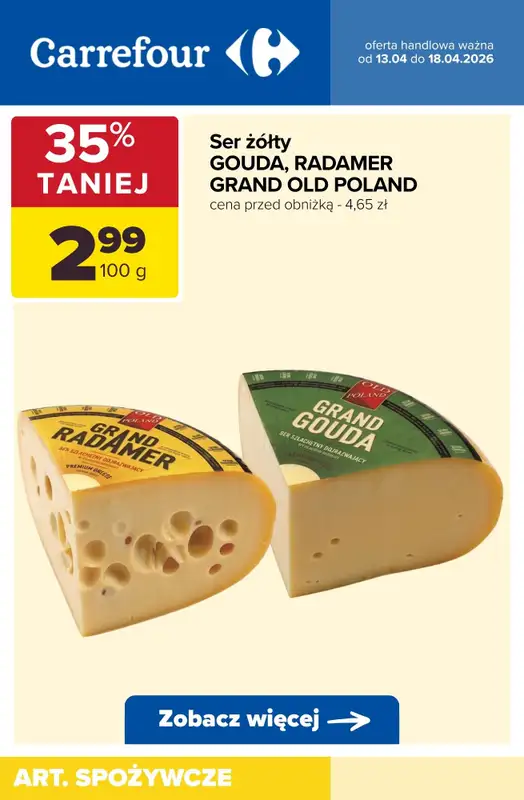 Carrefour - gazetka promocyjna PROMOCJE AŻ DO -44% od poniedziałku 13.04 do soboty 18.04 - strona 4