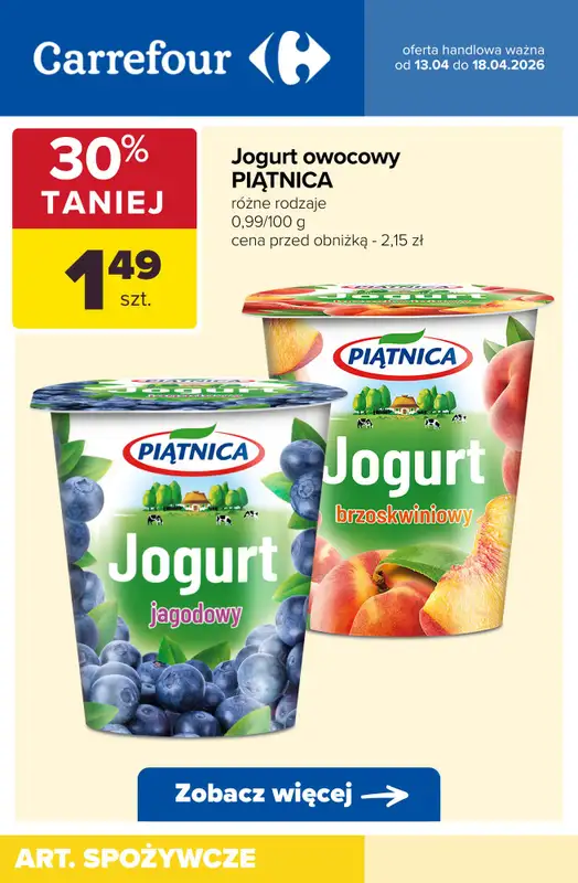 Carrefour - gazetka promocyjna PROMOCJE AŻ DO -44% od poniedziałku 13.04 do soboty 18.04 - strona 8