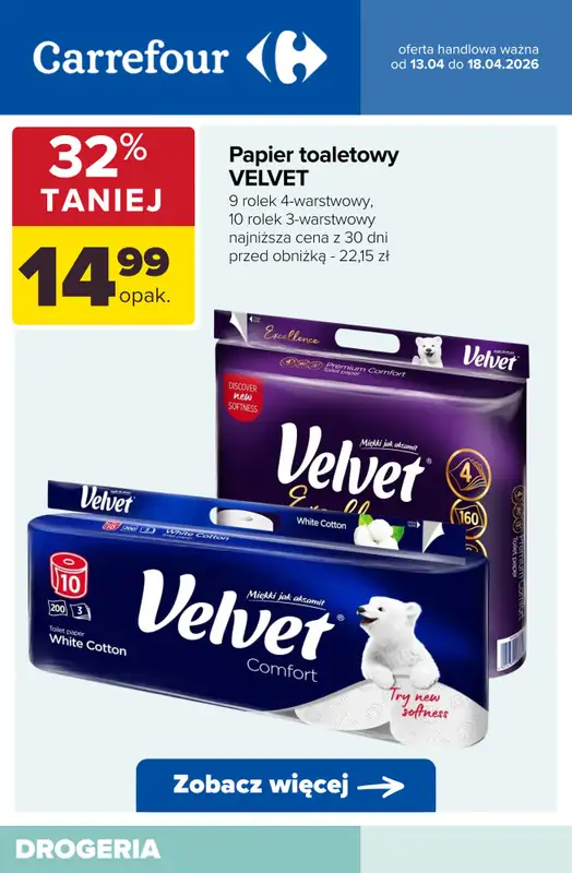 Carrefour - gazetka promocyjna PROMOCJE AŻ DO -44% od poniedziałku 13.04 do soboty 18.04 - strona 6