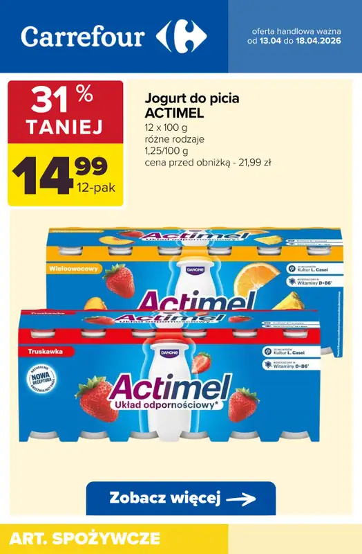Carrefour - gazetka promocyjna PROMOCJE AŻ DO -44% od poniedziałku 13.04 do soboty 18.04 - strona 7