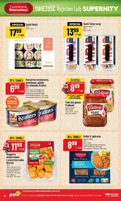 POLOmarket - gazetka promocyjna Gazetka od środy 15.04 do wtorku 21.04 - strona 26