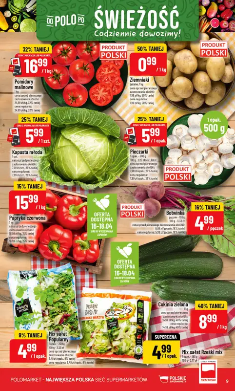 POLOmarket - gazetka promocyjna Gazetka od środy 15.04 do wtorku 21.04 - strona 9