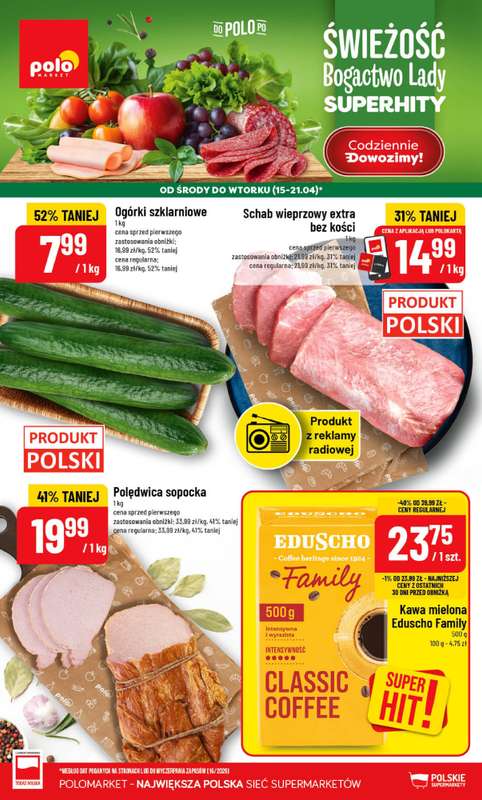POLOmarket - gazetka promocyjna Gazetka od środy 15.04 do wtorku 21.04