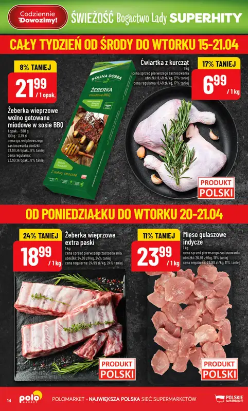 POLOmarket - gazetka promocyjna Gazetka od środy 15.04 do wtorku 21.04 - strona 14