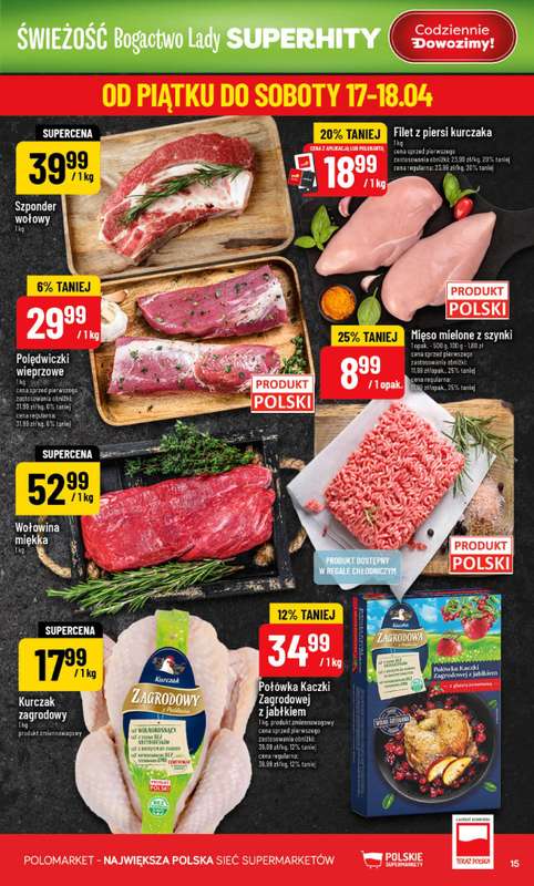 POLOmarket - gazetka promocyjna Gazetka od środy 15.04 do wtorku 21.04 - strona 15