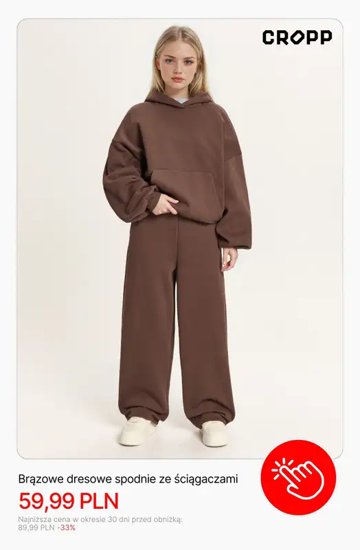 Cropp - gazetka promocyjna Jeansy i spodnie damskie z wyprzedaży od poniedziałku 13.04  - strona 10