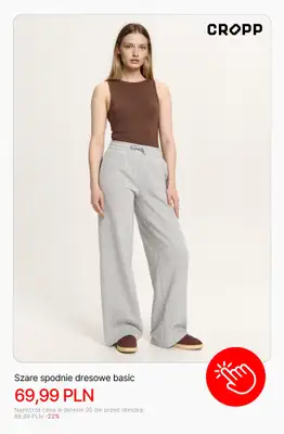 Cropp - gazetka promocyjna Jeansy i spodnie damskie z wyprzedaży od poniedziałku 13.04  - strona 3