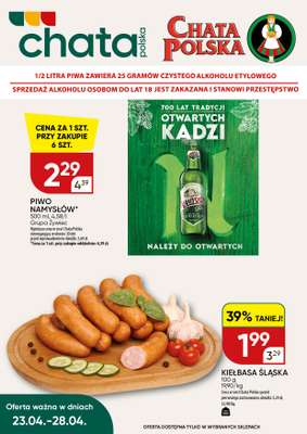 Chata Polska - gazetka promocyjna Oferta tygodniowa 23-28.04  do wtorku 28.04