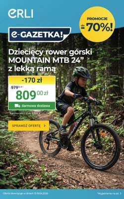 ERLI - gazetka promocyjna Pędź po sportowe okazje do -43% taniej z ERLI! od piątku 17.04 do niedzieli 19.04