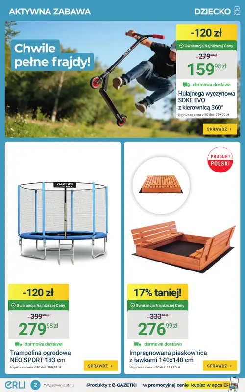 ERLI - gazetka promocyjna Pędź po sportowe okazje do -43% taniej z ERLI! od piątku 17.04 do niedzieli 19.04 - strona 2