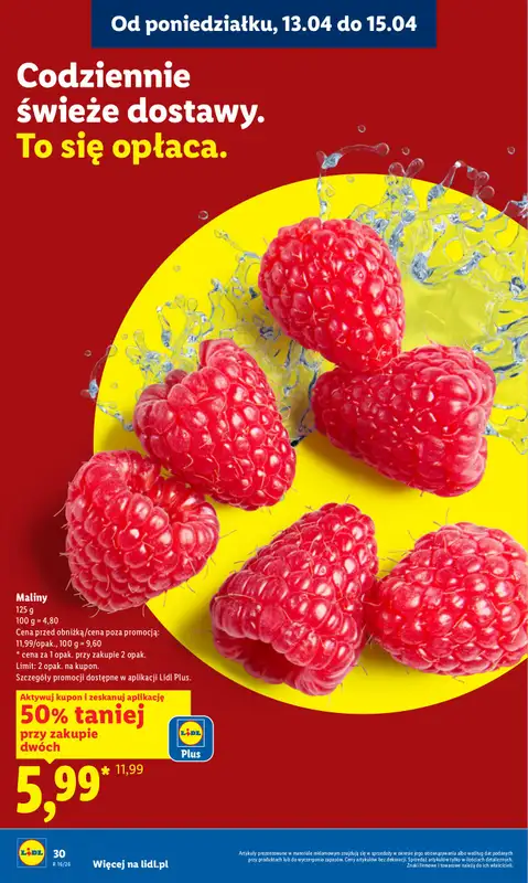 Lidl - gazetka promocyjna Oferta od poniedziałku od poniedziałku 13.04 do środy 15.04 - strona 30