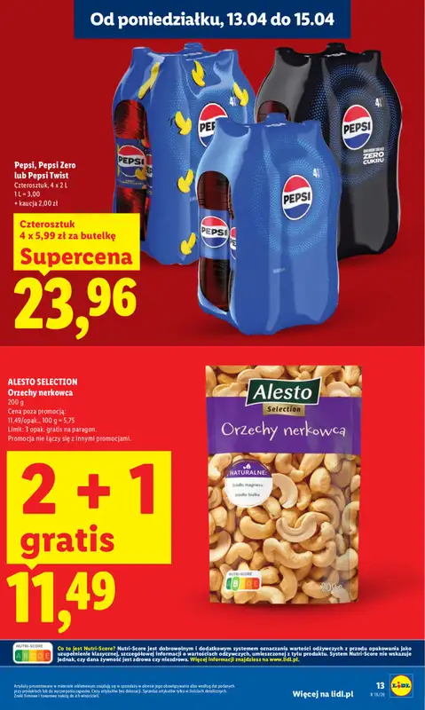 Lidl - gazetka promocyjna Oferta od poniedziałku od poniedziałku 13.04 do środy 15.04 - strona 13