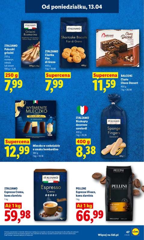 Lidl - gazetka promocyjna Oferta od poniedziałku od poniedziałku 13.04 do środy 15.04 - strona 47