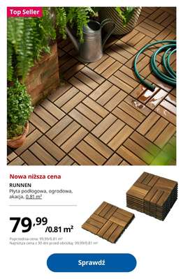 RUNNEN Płyta podłogowa, ogrodowa, akacja