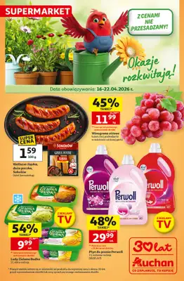 Auchan - gazetka promocyjna Gazetka 30 Lat Supermarket Auchan od czwartku 16.04 do środy 22.04