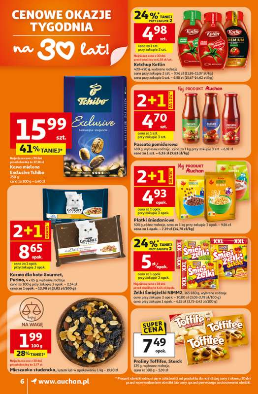 Auchan - gazetka promocyjna Gazetka 30 Lat Supermarket Auchan od czwartku 16.04 do środy 22.04 - strona 6