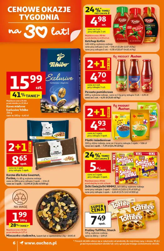 Auchan - gazetka promocyjna Gazetka 30 Lat Supermarket Auchan od czwartku 16.04 do środy 22.04 - strona 6
