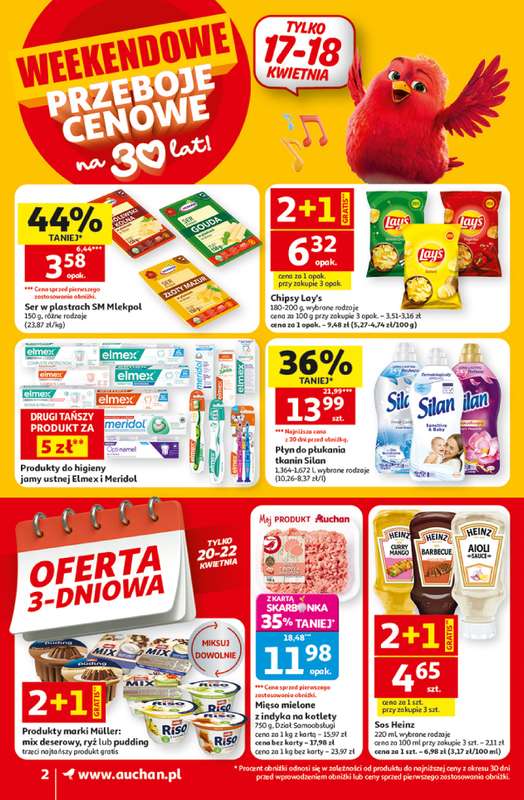 Auchan - gazetka promocyjna Gazetka 30 Lat Supermarket Auchan od czwartku 16.04 do środy 22.04 - strona 2