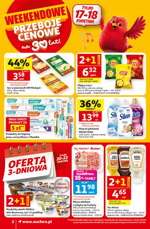 Auchan - gazetka promocyjna Gazetka 30 Lat Supermarket Auchan od czwartku 16.04 do środy 22.04 - strona 2