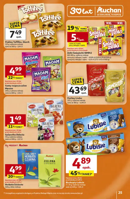 Auchan - gazetka promocyjna Gazetka 30 Lat Hipermarket Auchan od czwartku 16.04 do środy 22.04 - strona 25