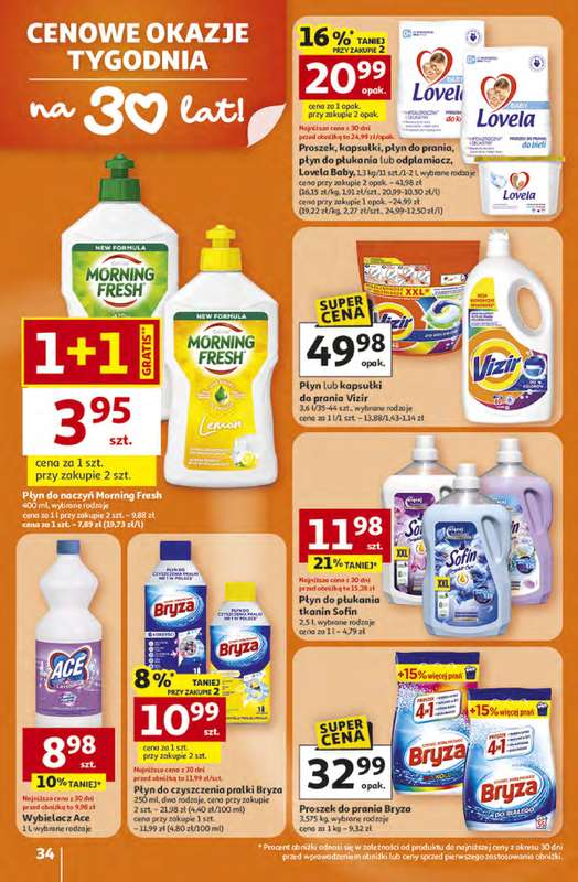 Auchan - gazetka promocyjna Gazetka 30 Lat Hipermarket Auchan od czwartku 16.04 do środy 22.04 - strona 34