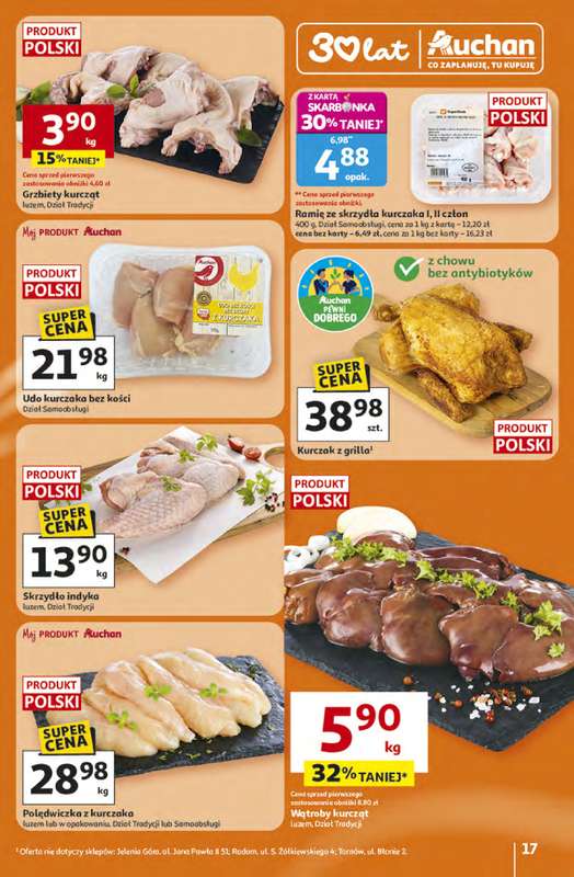 Auchan - gazetka promocyjna Gazetka 30 Lat Hipermarket Auchan od czwartku 16.04 do środy 22.04 - strona 17