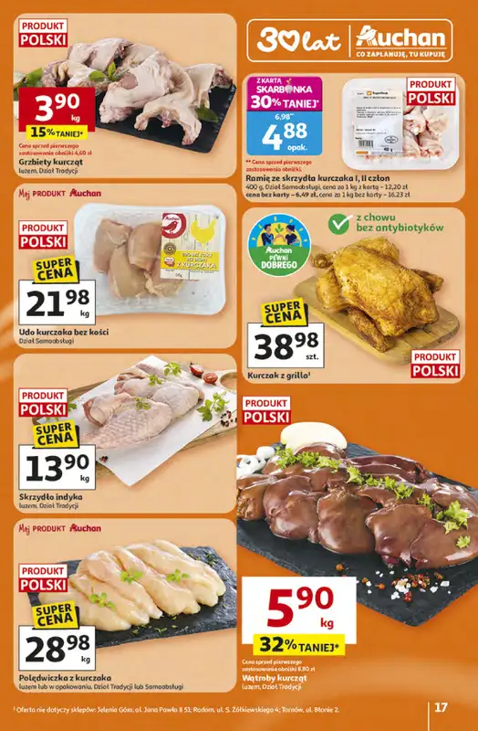 Auchan - gazetka promocyjna Gazetka 30 Lat Hipermarket Auchan od czwartku 16.04 do środy 22.04 - strona 17