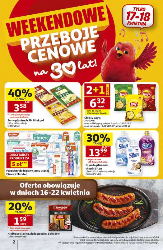Auchan - gazetka promocyjna Gazetka 30 Lat Hipermarket Auchan od czwartku 16.04 do środy 22.04 - strona 2