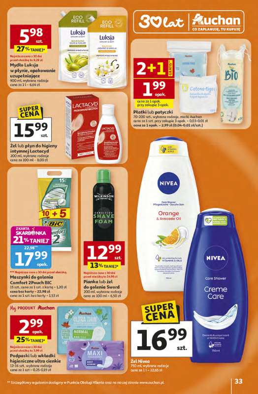 Auchan - gazetka promocyjna Gazetka 30 Lat Hipermarket Auchan od czwartku 16.04 do środy 22.04 - strona 33