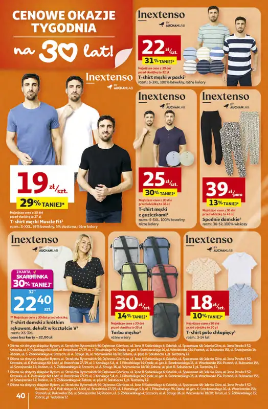 Auchan - gazetka promocyjna Gazetka 30 Lat Hipermarket Auchan od czwartku 16.04 do środy 22.04 - strona 40