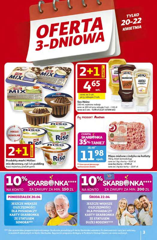 Auchan - gazetka promocyjna Gazetka 30 Lat Hipermarket Auchan od czwartku 16.04 do środy 22.04 - strona 3