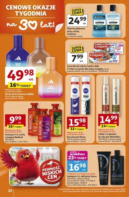 Auchan - gazetka promocyjna Gazetka 30 Lat Hipermarket Auchan od czwartku 16.04 do środy 22.04 - strona 32