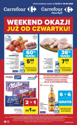 Carrefour - gazetka promocyjna Gazetka Weekend promek już od czwartku od czwartku 16.04 do soboty 18.04