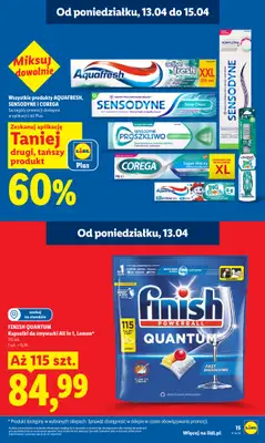 Lidl - gazetka promocyjna Oferta od poniedziałku od poniedziałku 13.04 do środy 15.04 - strona 15