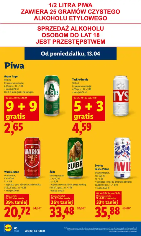 Lidl - gazetka promocyjna Oferta od poniedziałku od poniedziałku 13.04 do środy 15.04 - strona 66