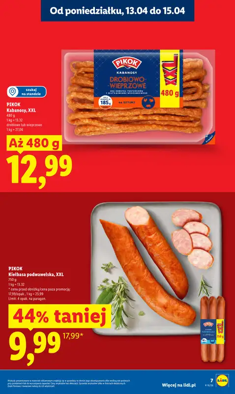 Lidl - gazetka promocyjna Oferta od poniedziałku od poniedziałku 13.04 do środy 15.04 - strona 7