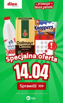 Dino - gazetka promocyjna Specjalna oferta na 14.04.2026 - promocje spoza gazetki od wtorku 14.04 do wtorku 14.04