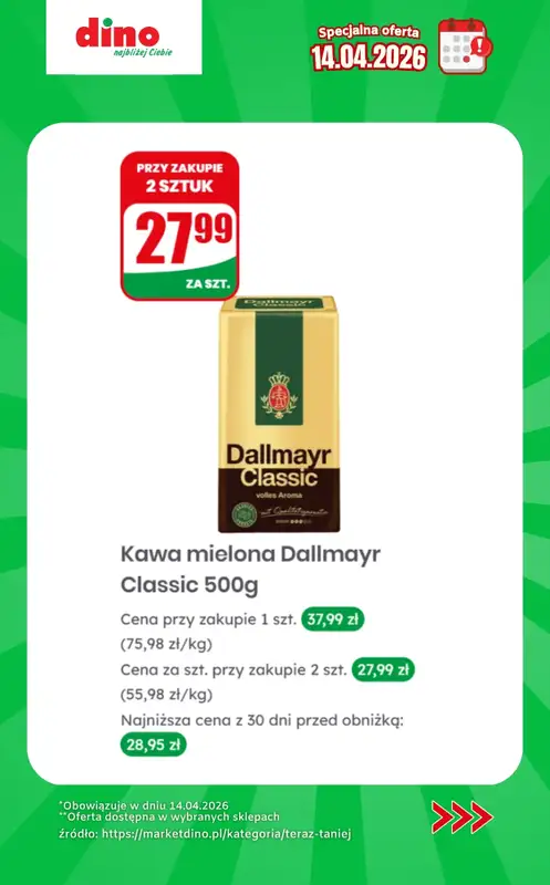 Dino - gazetka promocyjna Specjalna oferta na 14.04.2026 - promocje spoza gazetki od wtorku 14.04 do wtorku 14.04 - strona 4