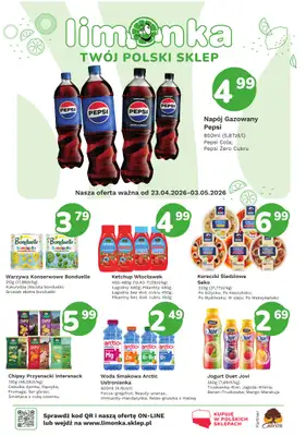 Limonka - gazetka promocyjna Gazetka od czwartku 23.04 do niedzieli 03.05