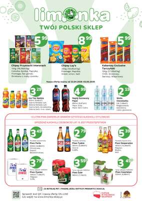 Limonka - gazetka promocyjna Plakat promocyjny od czwartku 23.04 do niedzieli 03.05