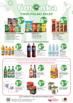 Limonka - gazetka promocyjna Plakat promocyjny od czwartku 23.04 do niedzieli 03.05