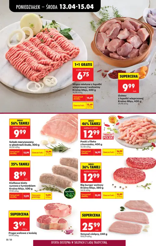 Biedronka - gazetka promocyjna Od poniedziałku, Z ladą tradycyjną od poniedziałku 13.04 do soboty 18.04 - strona 38