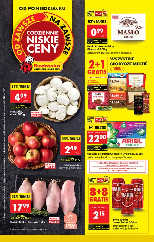 Biedronka - gazetka promocyjna Od poniedziałku, Z ladą tradycyjną  