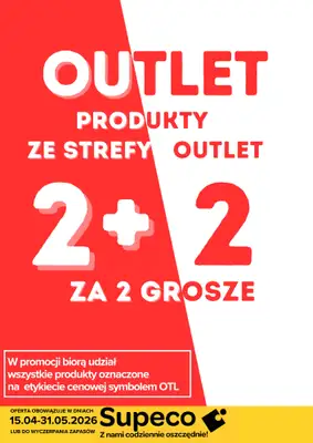 Supeco - gazetka promocyjna OUTLET od środy 15.04 do niedzieli 31.05