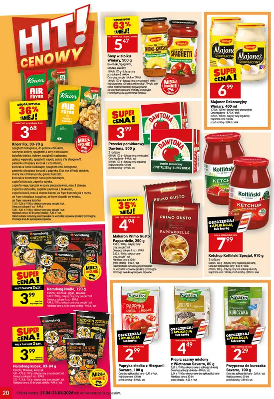 Twój Market - gazetka promocyjna Gazetka od środy 15.04 do wtorku 21.04 - strona 20